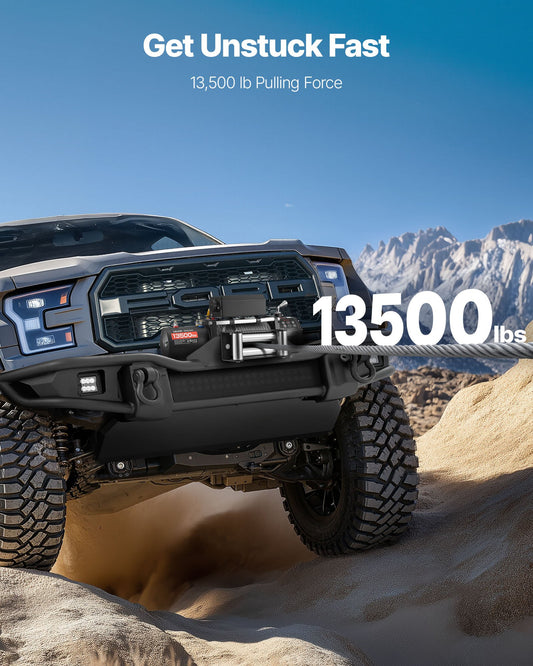 Elektrische Seilwinde 6100 Kg 12 V DC Elektrowinde Mit 24 M Seil Kabellose & Kabelgebundene Fernbedienung