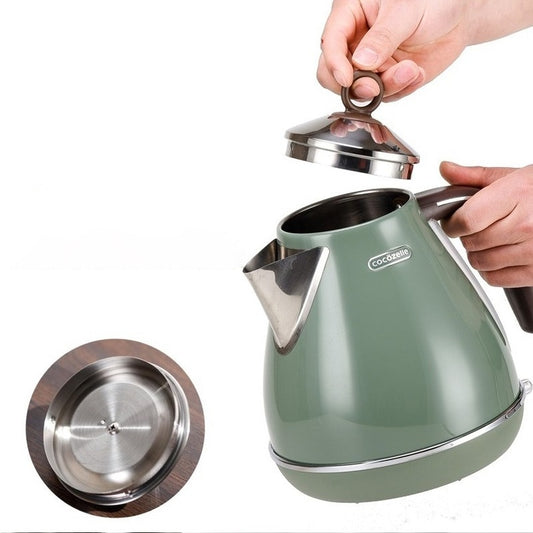 Household Retro Electric Kettle 304 Stainless Steel Automatic Power Off