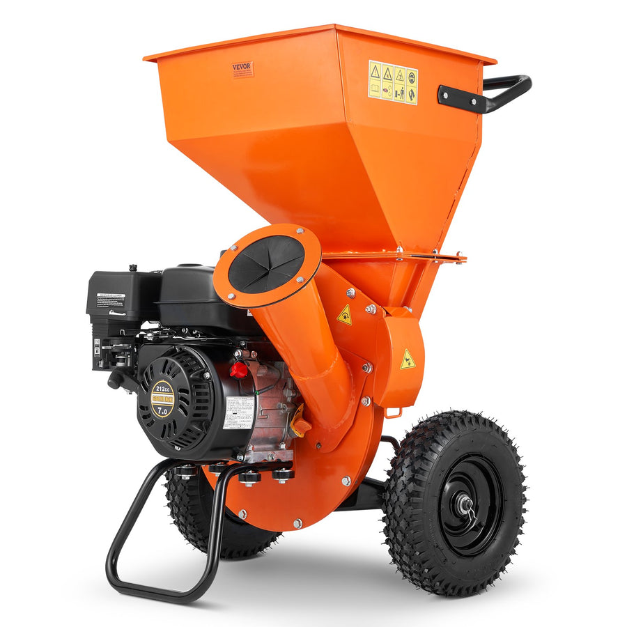 Wood Chipper Shredder Mulcher 7HP Heavy Duty Gas Powered 3” 212cc 4.1 KW