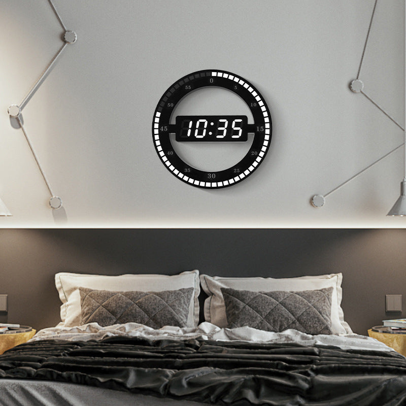 Digital Electronic Clock Simple LED Round Clock