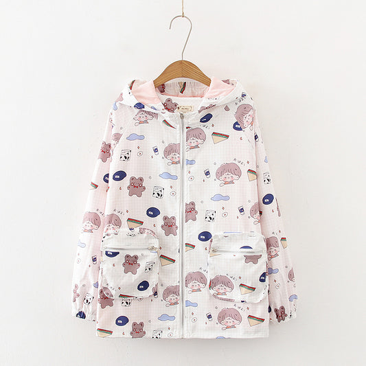 Cute Loose Hooded Jacket