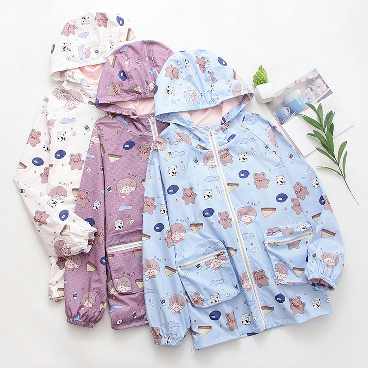 Cute Loose Hooded Jacket