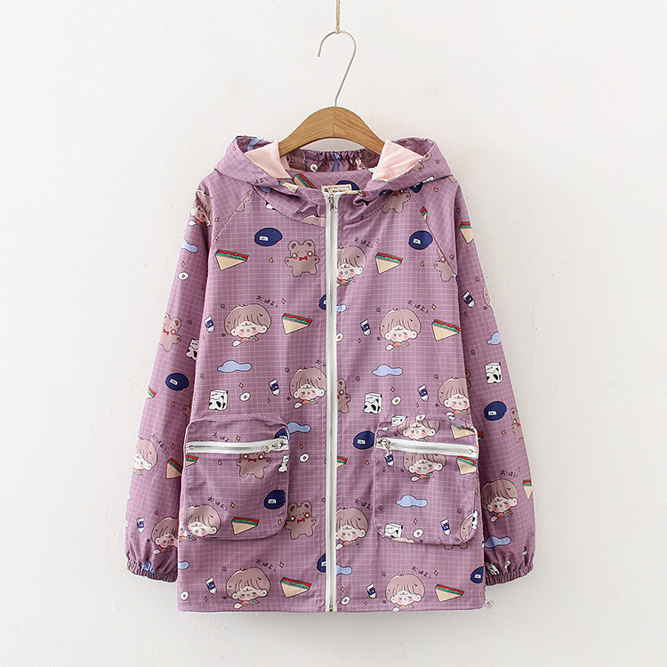 Cute Loose Hooded Jacket