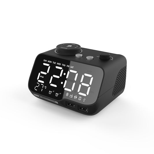 Radio Bluetooth Audio Speaker Bedside Alarm Clock Player All-In-One Can Charge Mobile Phones