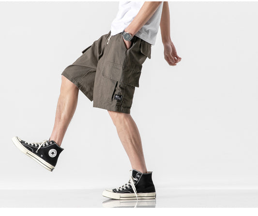 Summer New Men's Loose Five-Point Pants