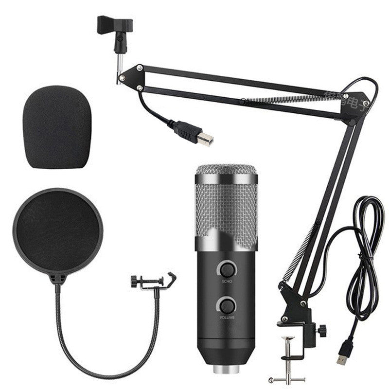 Computer Karaoke Live Chat Recording Microphone USB Condenser Microphone Live Set Microphone