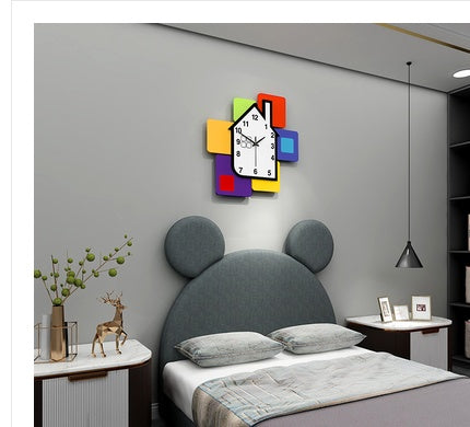 Child Creative Wall Clock Clock Children Room Clock Living Room Decoration Home