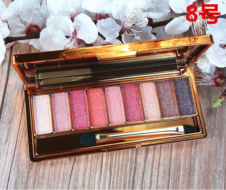Cosmetics Wholesale Korea Bear Winnie 9 Color Eye Shadow Diamond Bright Colorful Nine Color Eye Shadow Super In The End