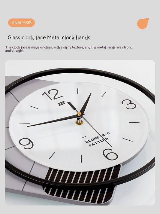 Light Luxury Wrought Iron Wall Decoration Hanging Clock