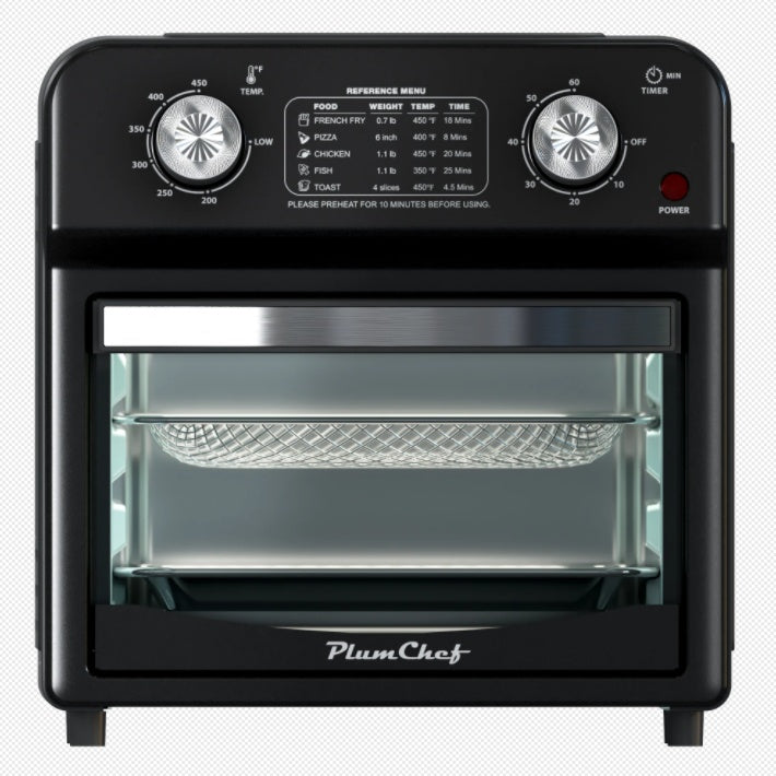 12-Liter-Heißluftfritteuse mit Doppelknopfsteuerung, gesunder, ölfreier Kochofen