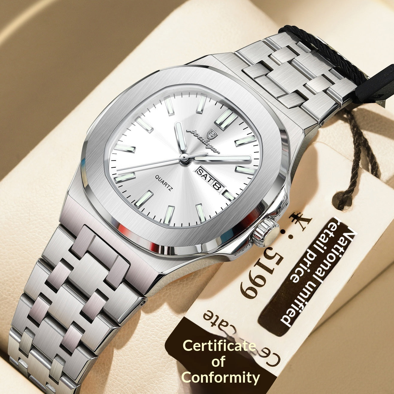 Ultra-thin Watch With Waterproof And Luminous Features