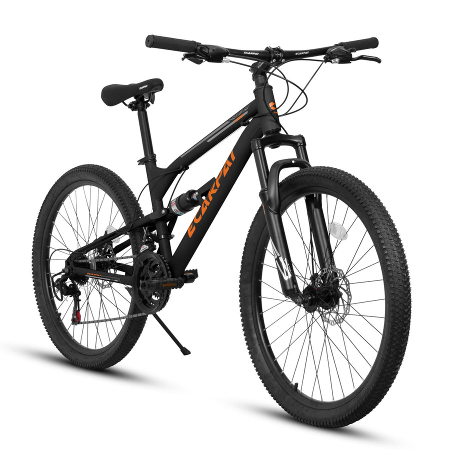 A26207 26 Inch Steel Frame Shock Fork Plus Shock Absorber 21-speed Unisex Mountain Bike
