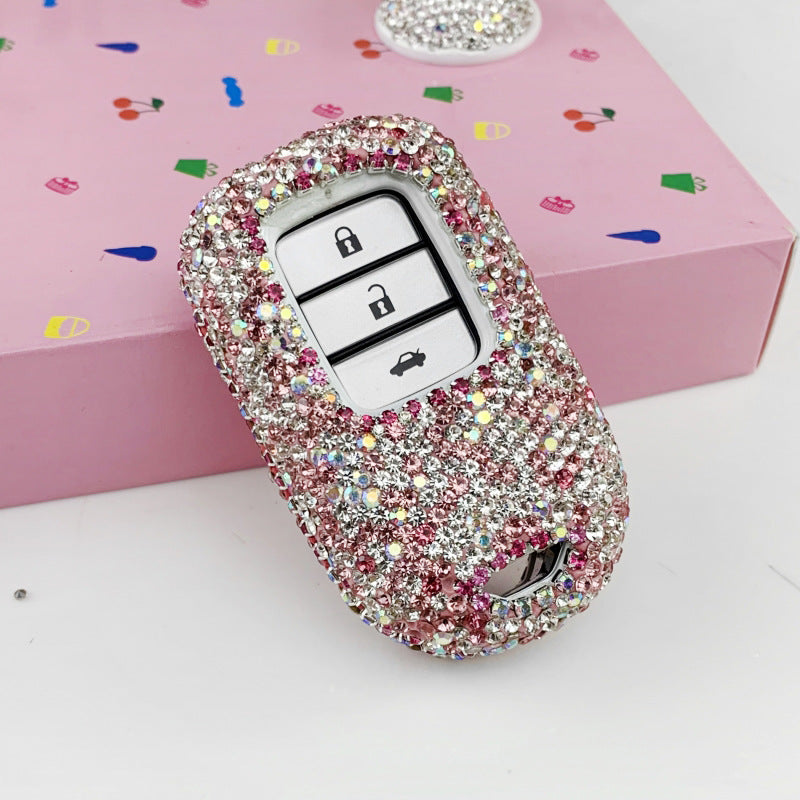 Applicable To Honda's Tenth Generation Civic Jade Accord Xrv Crown Road Crv Lingpai Haoying Car Key Case Shell Set Diamond Female