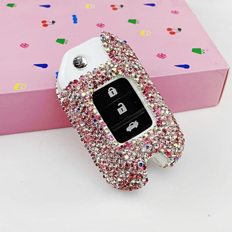 Applicable To Honda's Tenth Generation Civic Jade Accord Xrv Crown Road Crv Lingpai Haoying Car Key Case Shell Set Diamond Female