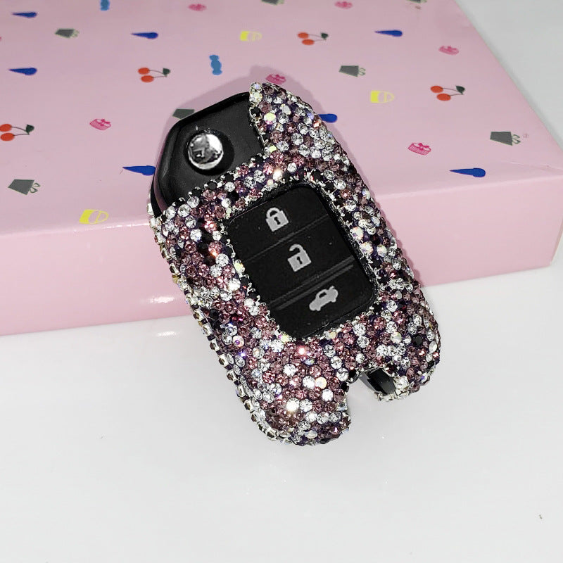 Applicable To Honda's Tenth Generation Civic Jade Accord Xrv Crown Road Crv Lingpai Haoying Car Key Case Shell Set Diamond Female