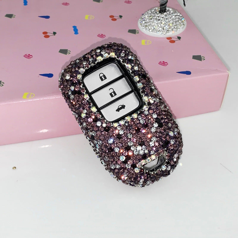 Applicable To Honda's Tenth Generation Civic Jade Accord Xrv Crown Road Crv Lingpai Haoying Car Key Case Shell Set Diamond Female