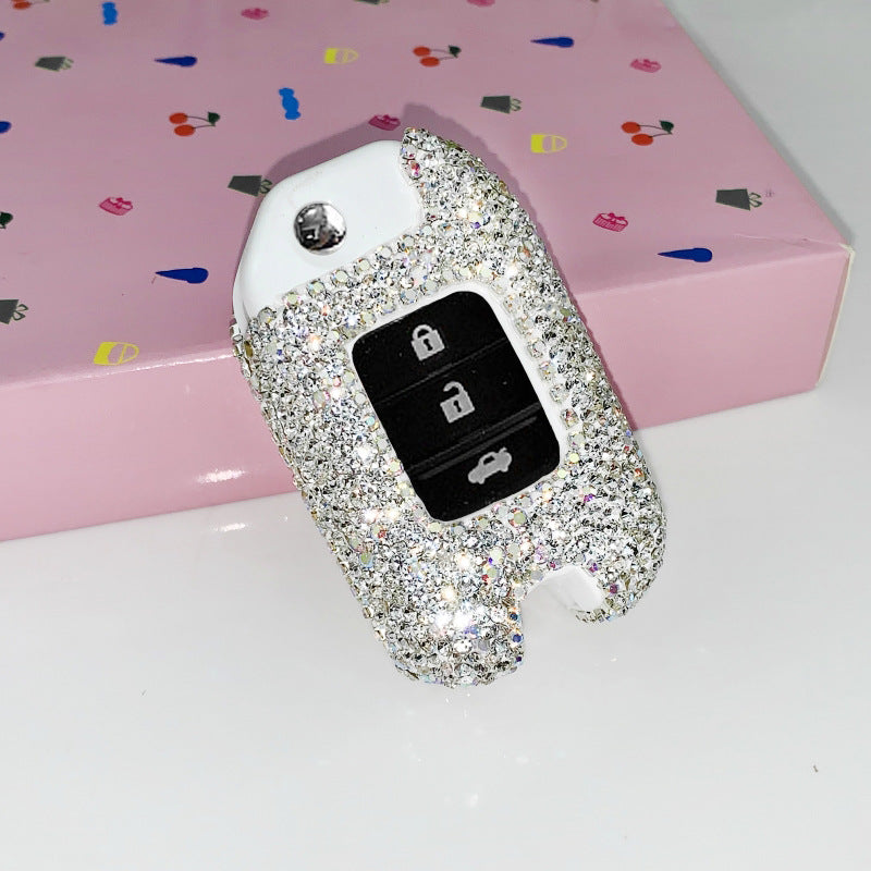 Applicable To Honda's Tenth Generation Civic Jade Accord Xrv Crown Road Crv Lingpai Haoying Car Key Case Shell Set Diamond Female