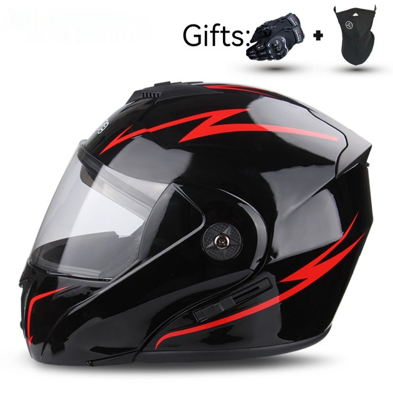 Electric Double Motorcycle Helmet