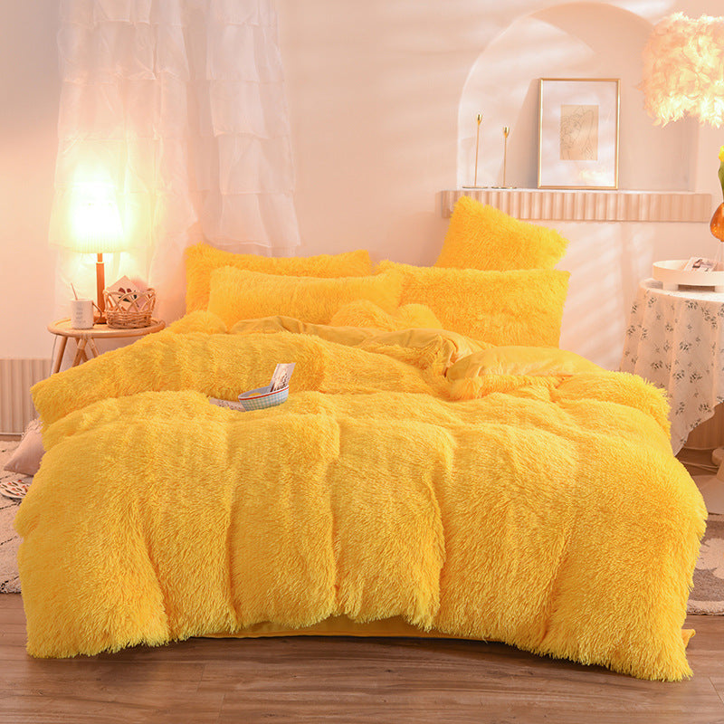 Luxurious thick fleece duvet cover