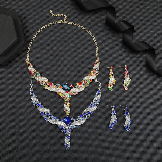 Retro-style Colorful Jewelry Set Designed Specifically For Formal Attire