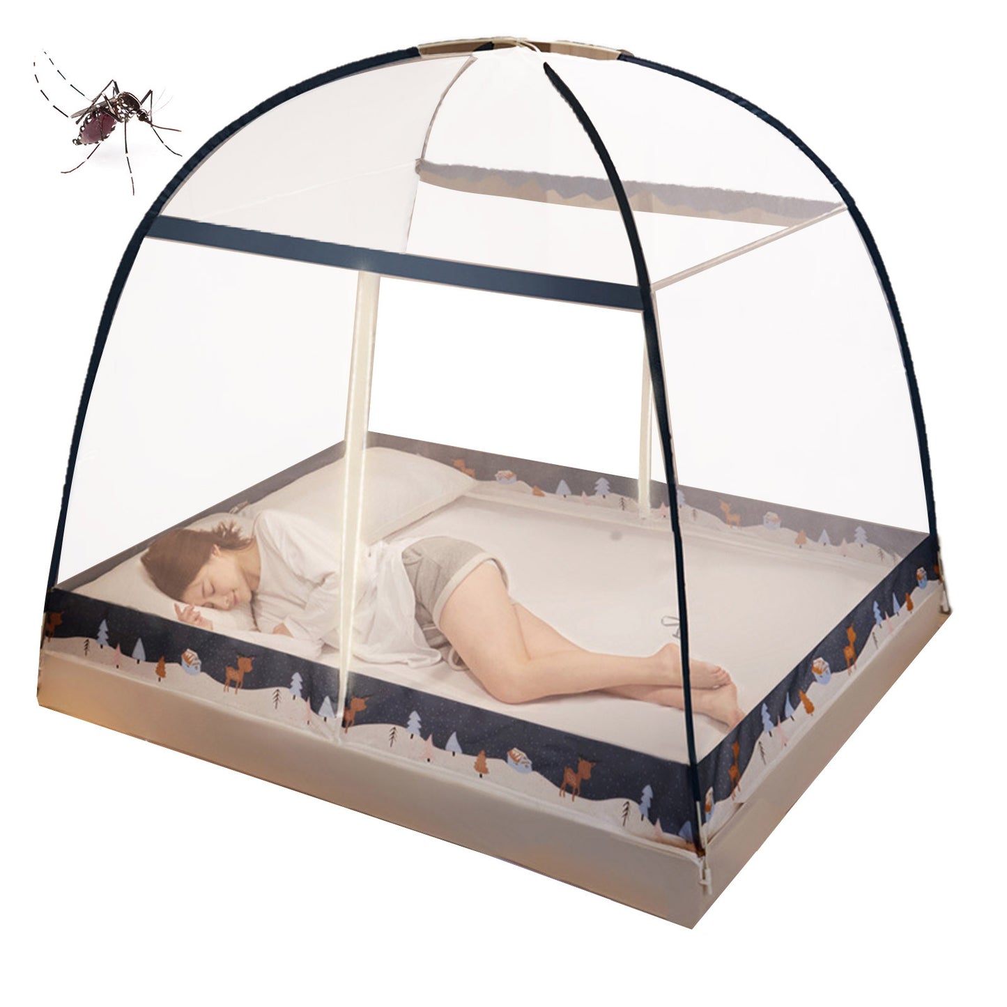 Double Door Zipper Foldable Dormitory Account