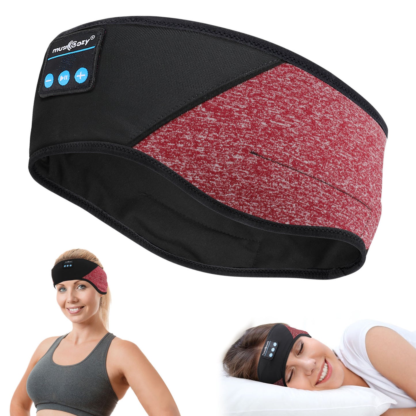 Wireless Bluetooth Sports Headband Running Fitness Music Bandeau Headscarf Removable Cleaning Nap Eye Mask
