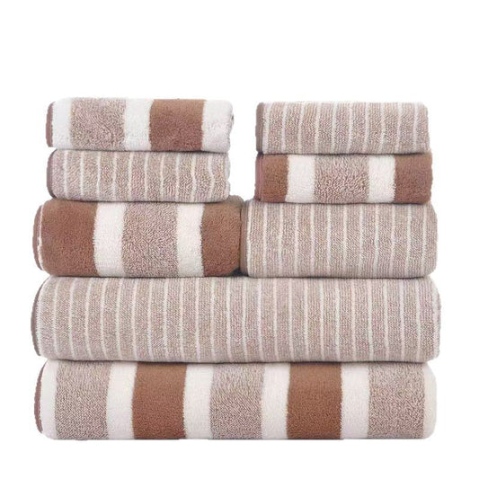 Coral Fleece Double-sided Thickened 8-piece Set Towels Square Scarf