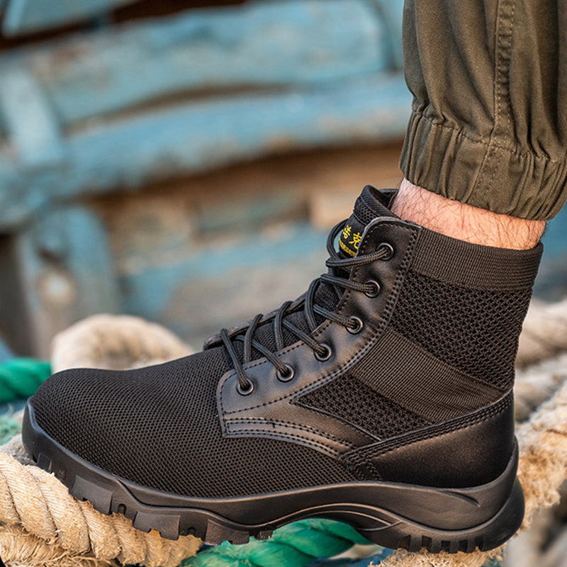 Men's Casual Breathable Anti-smashing Anti-piercing Safety Shoes