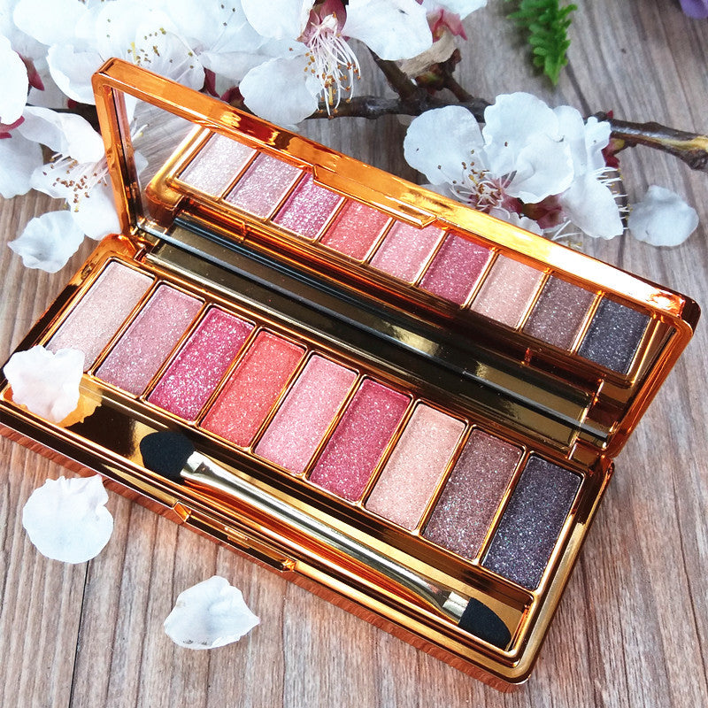 Cosmetics Wholesale Korea Bear Winnie 9 Color Eye Shadow Diamond Bright Colorful Nine Color Eye Shadow Super In The End