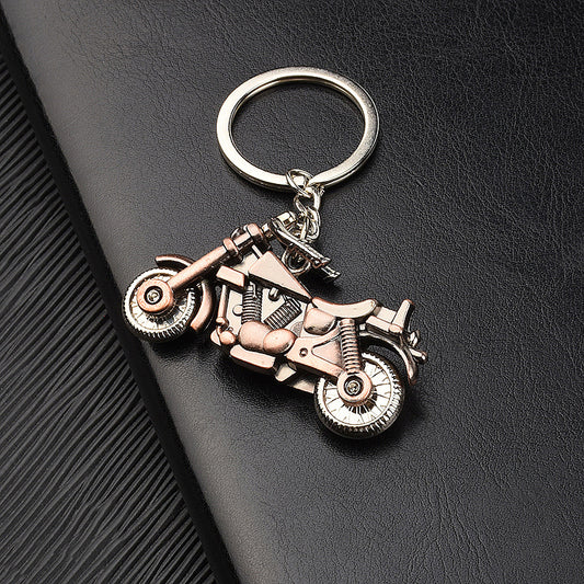 Simulation Retro 3D Motorcycle Keychain