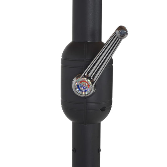 vidaXL Garden Parasol with Aluminum Pole 181.1"x106.3" Anthracite