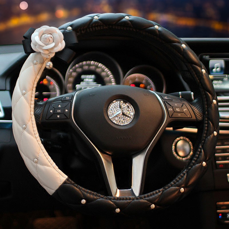 Car Universal Camellia Steering Wheel Cover