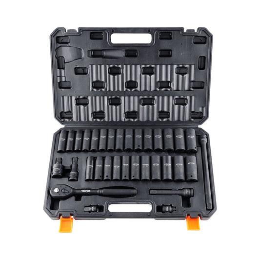Metric 10-24mm, 6 Point Cr-V Alloy Steel For Auto Repair, Easy-to-Read Size Markings, Rugged Construction, Includes Storage Case
