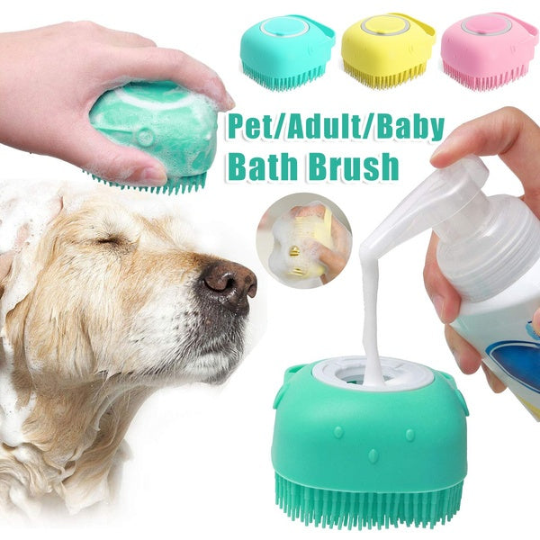 Dog washing brush