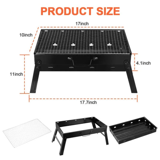 Foldable Smoker Grill Portable Lightweight BBQ Charcoal Grill