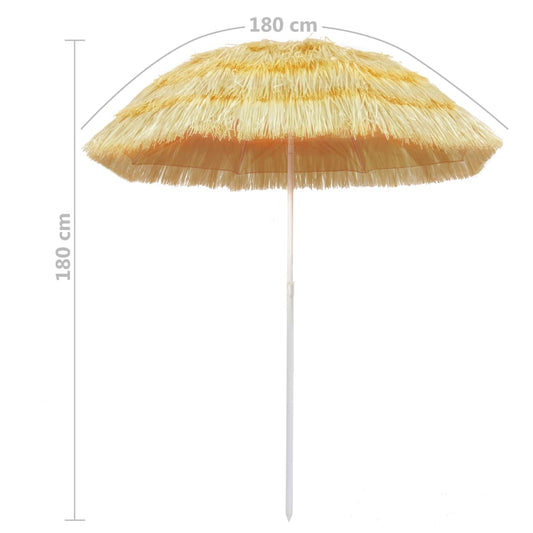 Beach Umbrella Natural 180 cm Hawaiian Style Beach Umbrella