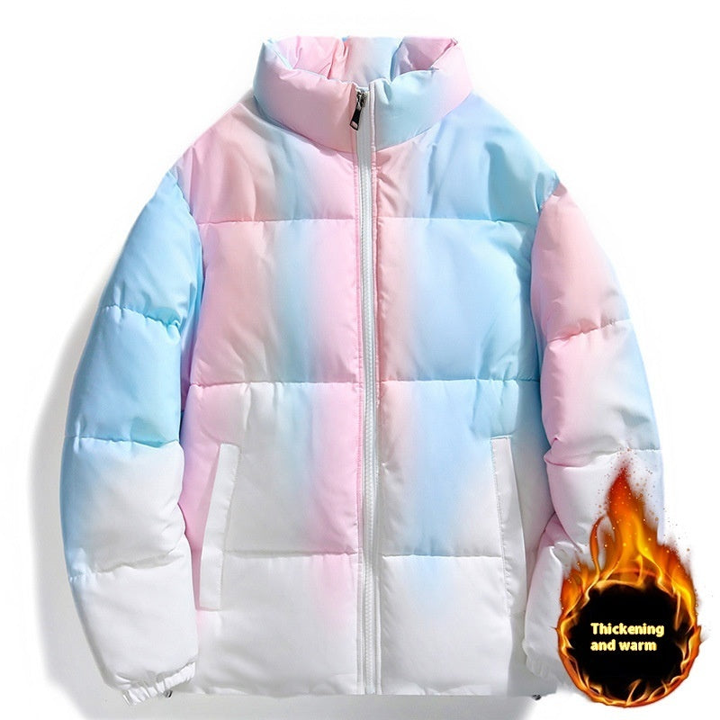 Fashion Stand-up Collar Gradient Coat