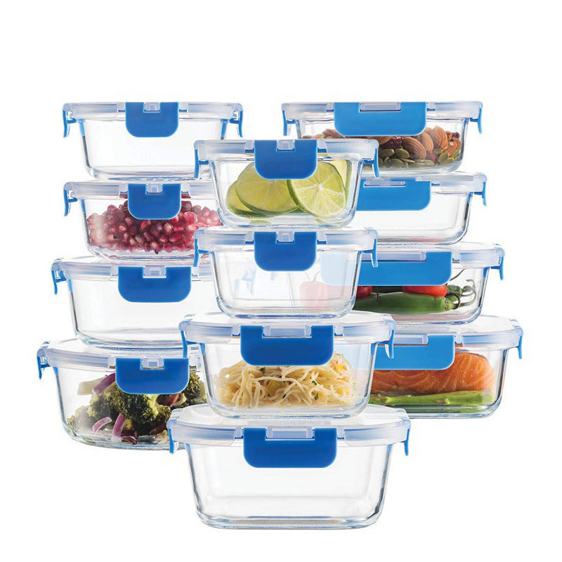 Microwaveable Heating Buckle Glass Lunch Box