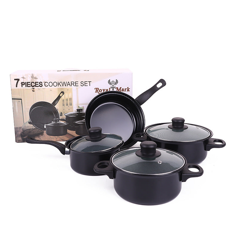 Four-piece Non-stick Multi-functional Soup Pot Combination Glass Cover Suit