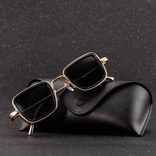 New Indian Sunglasses Square Glasses Retro Thick Edge Metal Trendy Men's Sunglasses Wholesale