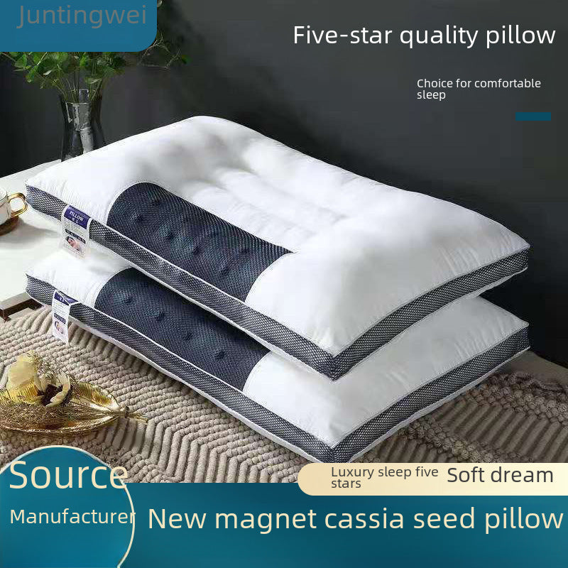 Pillow Wholesale Three-dimensional Magnet Cassia Seed Buckwheat Lavender Student Single Double Pillow Pillow Core Neck Pillow
