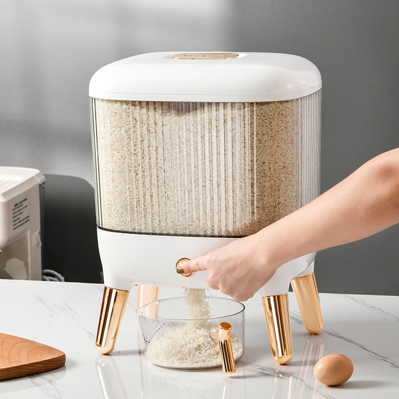 Household Light Luxury Thickened Transparent Rice Bin