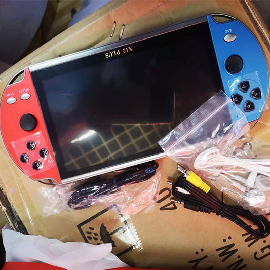 X12Plus7 Inch Large Screen Handheld Arcade Game Machine 16G Memory Card