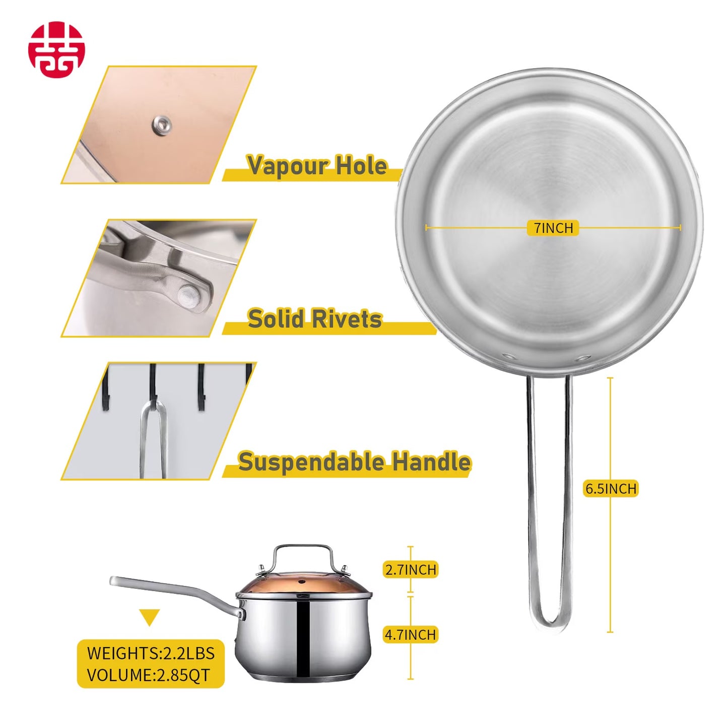 Stainless steel cooking pot