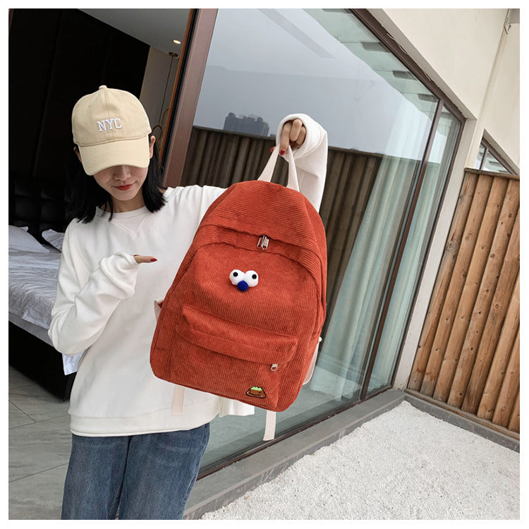 Students' Campus High School Students' Corduroy Backpack