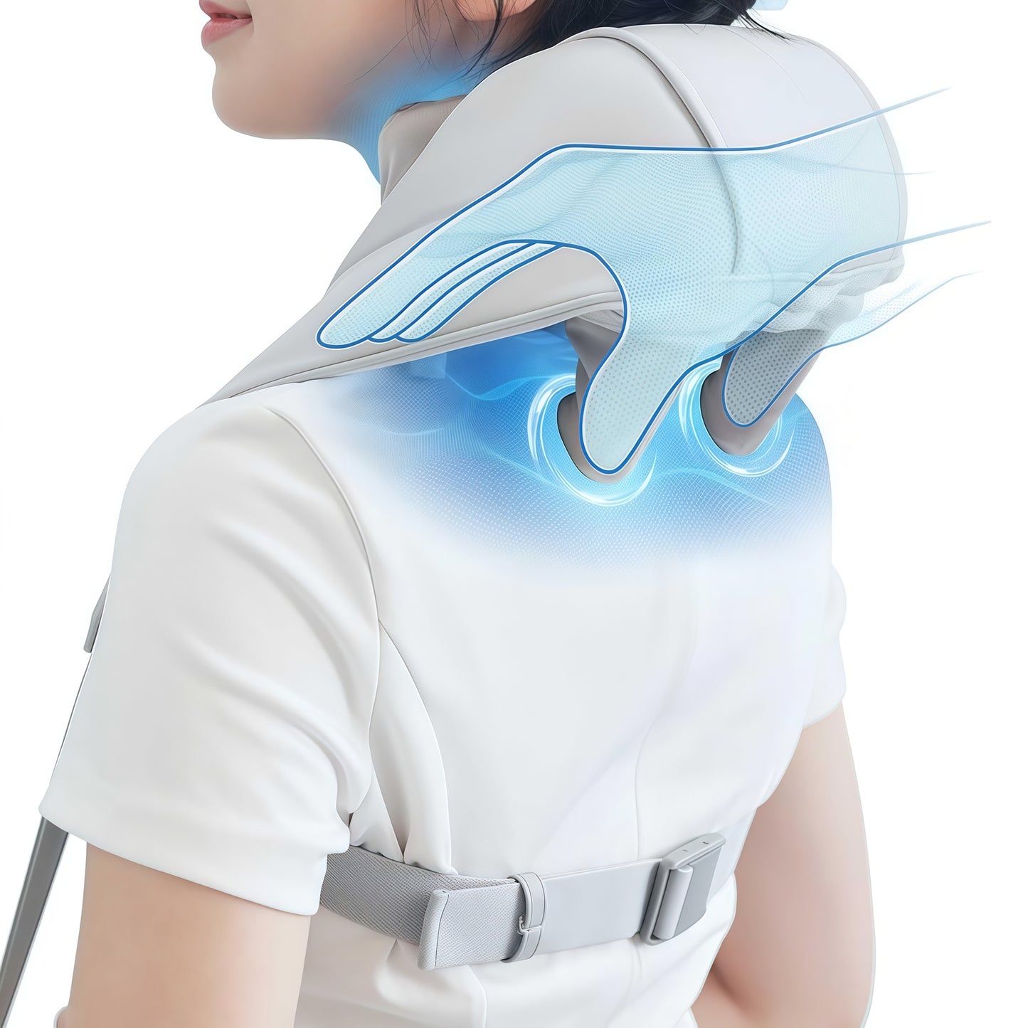 Neck And Shoulder Massager, Shiatsu, Kneading With Heat And 2 Modes