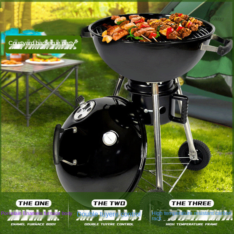 Home Outdoor BBQ Grill Portable Grill 3.5 Inch Charcoal Grill Heat Resistant Pressure Resistant Grill