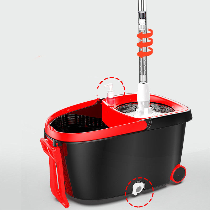 Hand-free Housework Cleaning Utensils Wet And Dry Mop Bucket