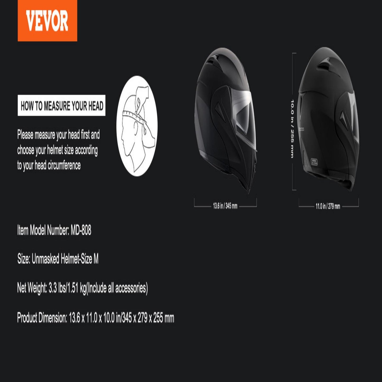 Motorradhelm Ohne Maske, ABS Helme Mit Hoher Dichte & Wechselglas Größe M DOT-geprüfter Bequemer Motocross-Helm, Für Jugendliche & Erwachsene