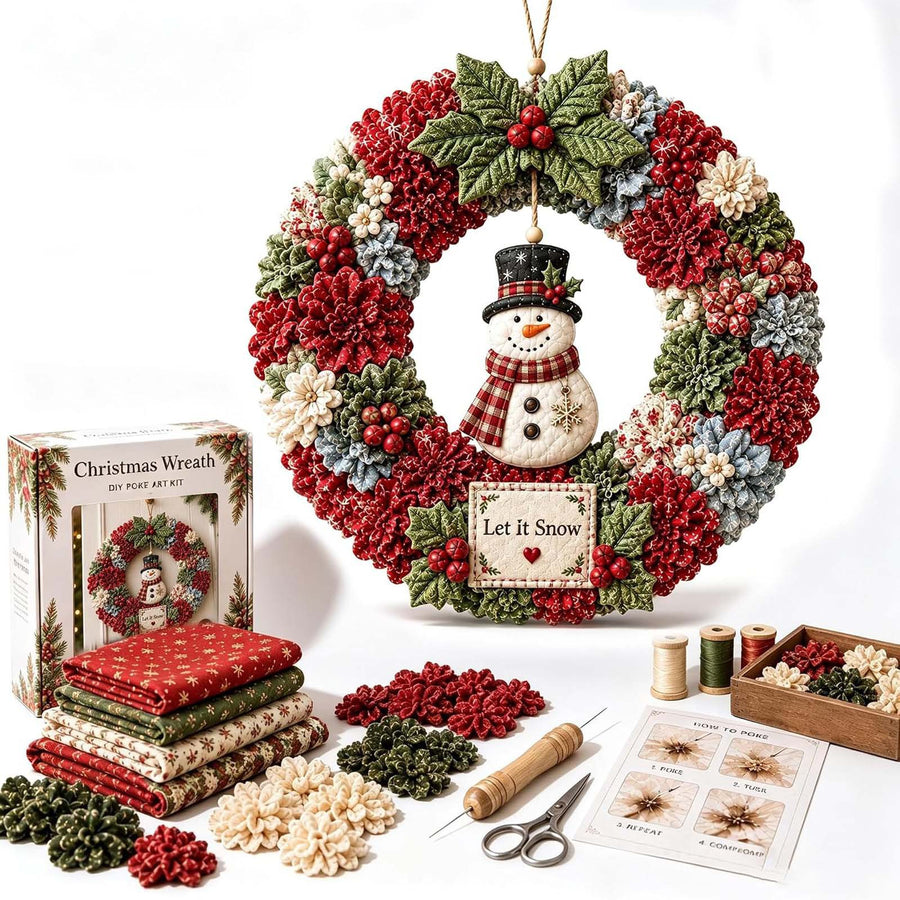 Christmas Fabric Wreath DIY Kit